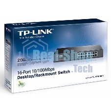 Коммутатор сетевой неуправляемый TP-Link SMB TL-SF1016DS 16 ports 10/100 Мбит/с