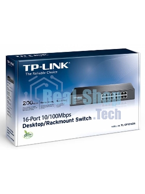 Коммутатор сетевой неуправляемый TP-Link SMB TL-SF1016DS 16 ports 10/100 Мбит/с