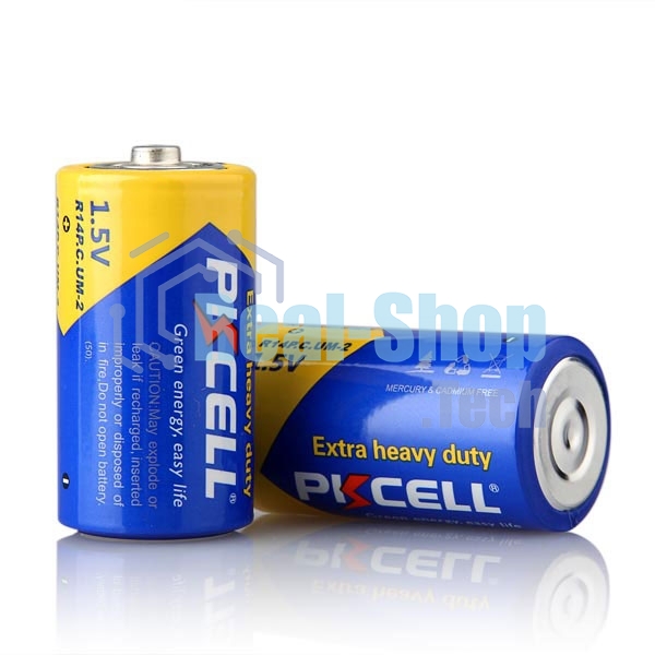 Солевой элемент питания PKCELL R14P-2B тип - C(LR14) 2 шт в блистере