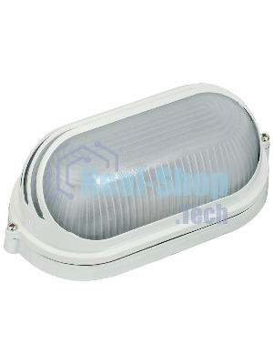 Светильник НПП 1407 60Вт E27 IP54 бел. овал ресничка ИЭК LNPP0-1407-1-060-K01