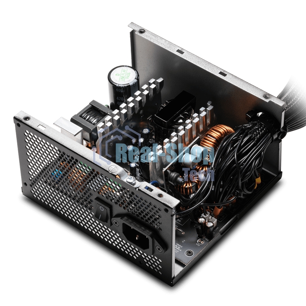 Блок питания XPG PYLON650B-BLACKCOLOR, 650 Вт, 80 PLUS Bronze, 120мм, черный