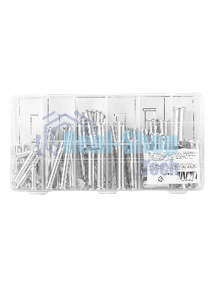 Набор штифтов с головкой и отверстием под шплинт Сибртех, 60 предметов