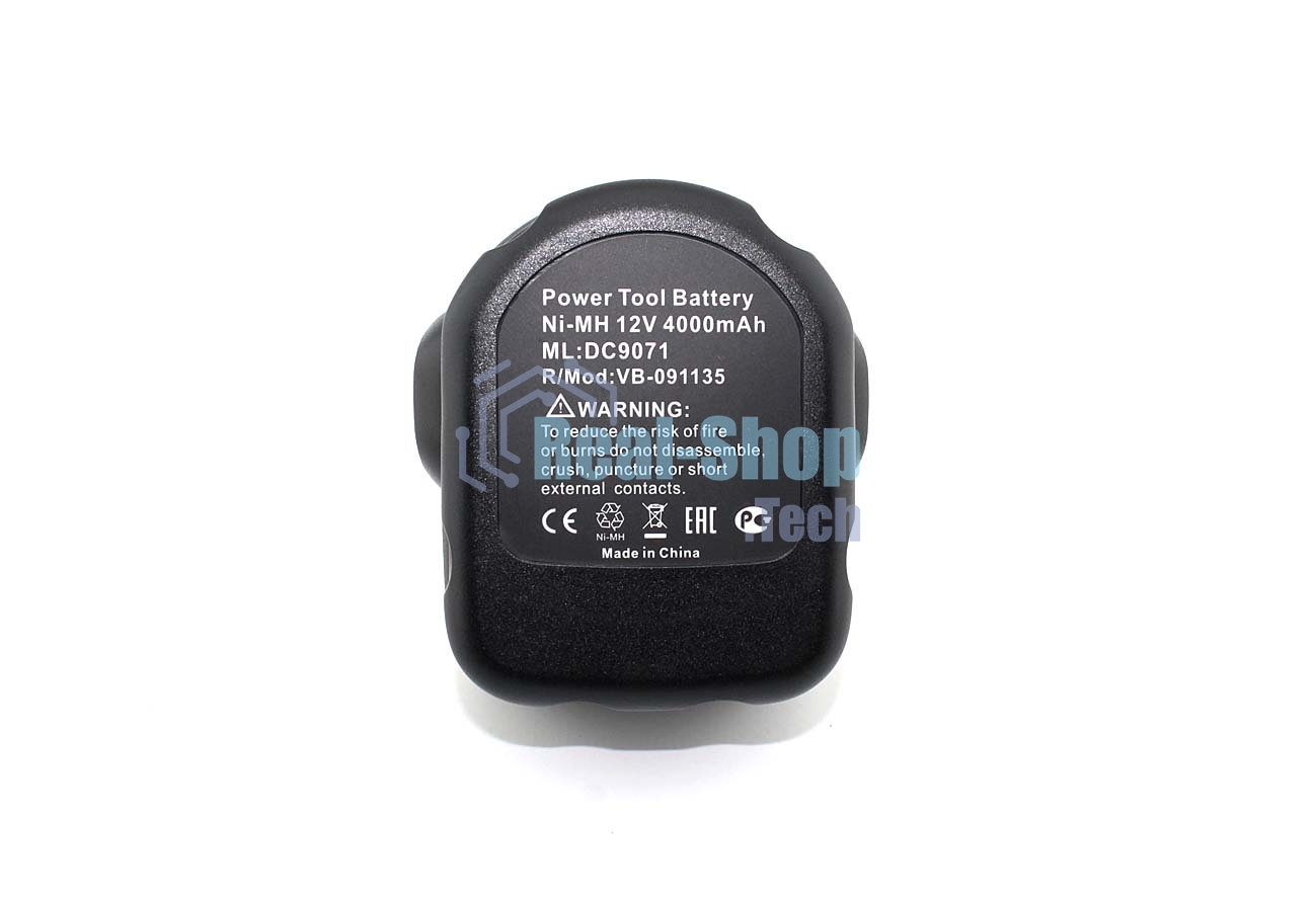 Аккумулятор для DeWalt (p/n: DC9071, DE9037, DE9071, DE9074, DE9075, DW9071, 4.0Ah 12V Ni-Mh