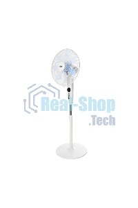 Вентилятор напольный DUX 7 лопастей, д/у управление, 50Вт белый 60-0221