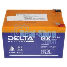 Аккумуляторная батарея Delta GX 12-12 напряжение 12В, емкость 12Ач (151х95х101мм)