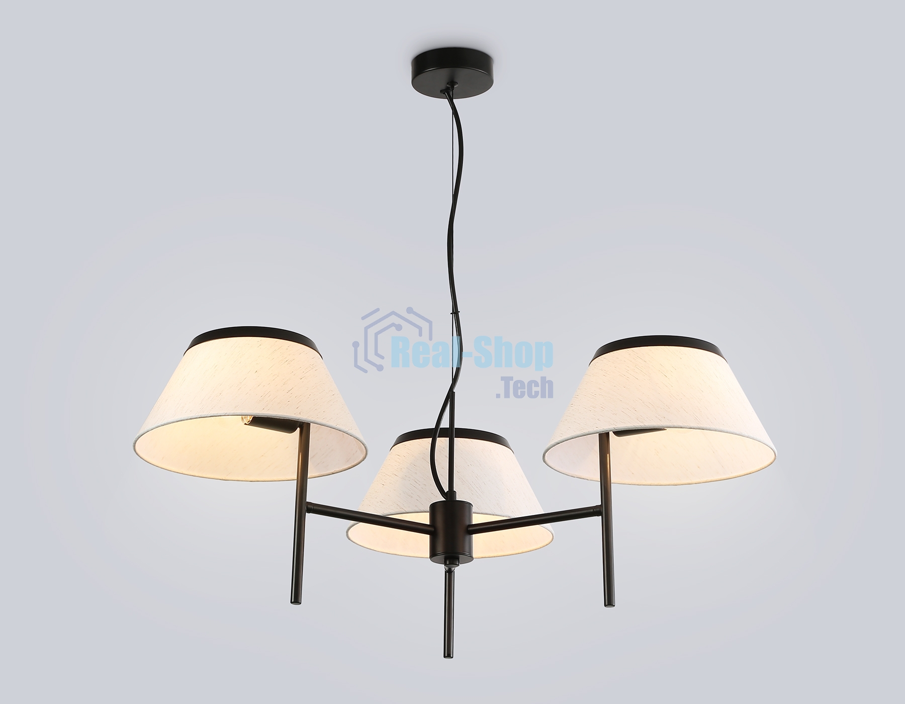 Светильник Ambrella light LH72451/3 BK/WH черный/белый Е14/3 max 40W D800*290-1080