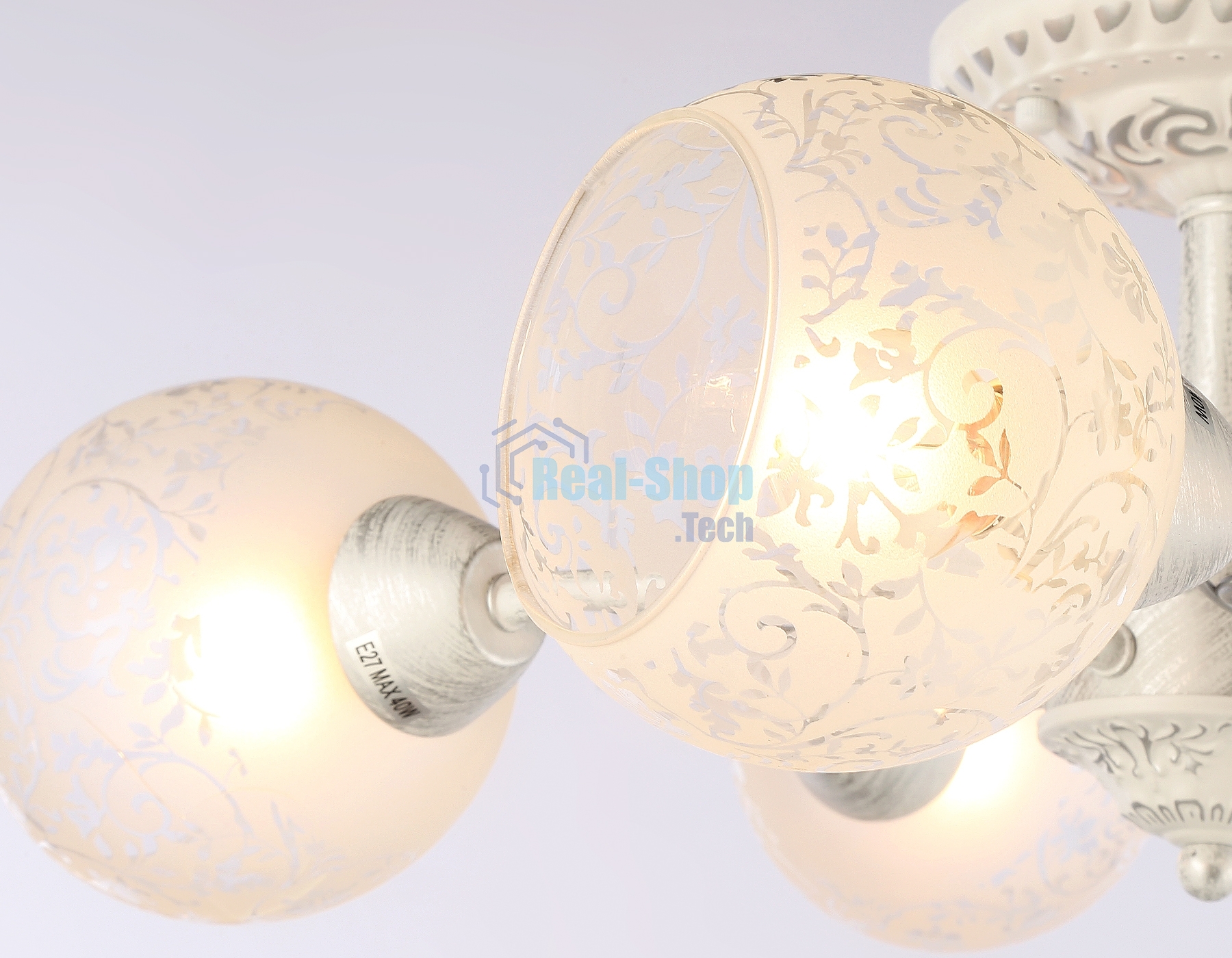 Светильник Ambrella light TR3062/5 WH/SL/FR белый/серебро/белый матовый E27/5 max 40W D615*245