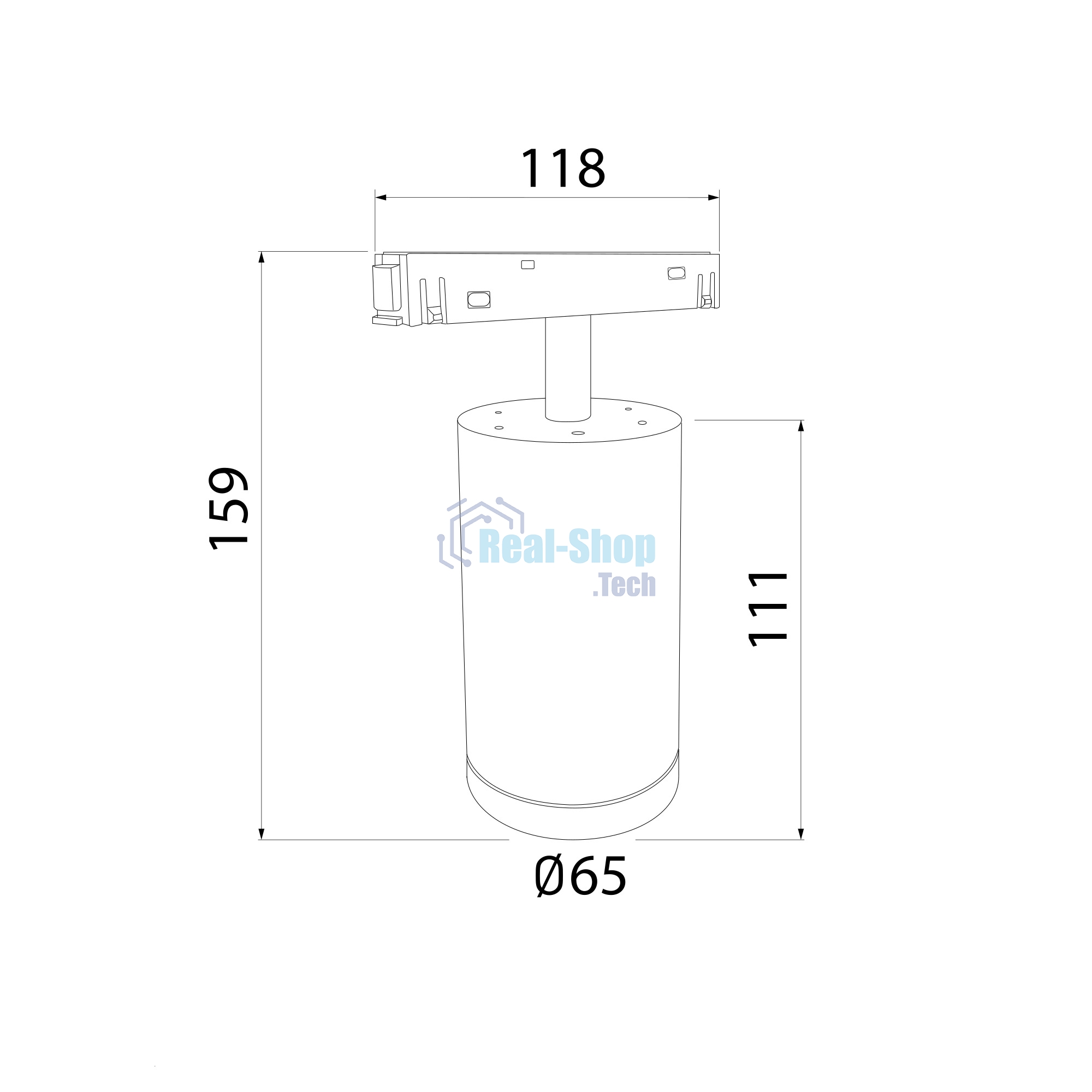 Трековый светильник Slim Magnetic R06 10W 4200K Ringe (черный/серебро) 85506/01