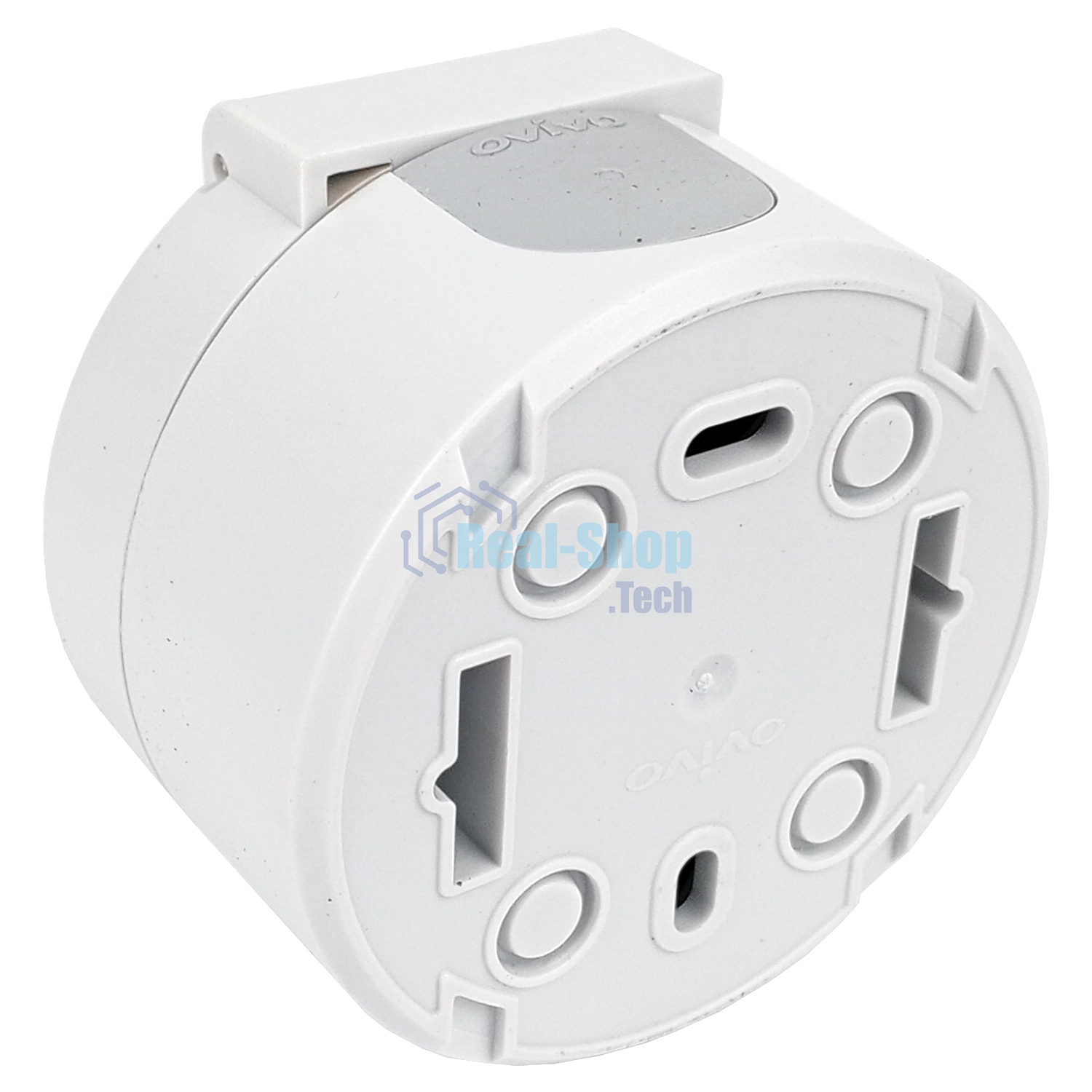 Ovivo Розетка с/з с крышкой, IP54, ОУ, ИксВан (xONE), белый, 406-010000-249