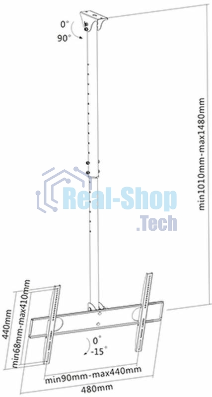 Кронштейн для телевизора Arm Media LCD-1500 черный 26