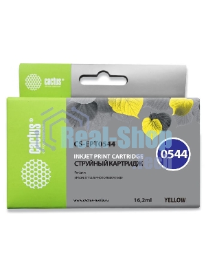 Картридж струйный Cactus CS-EPT0544 желтый для Epson Stylus Photo R800/R1800 (16,2мл)