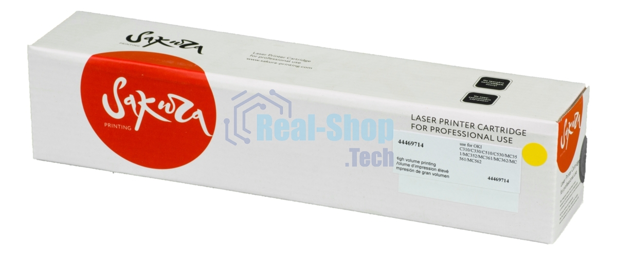 Картридж Sakura 44469714 для OKI C310/C330/C510/C530/MC351/MC352/MC361/MC362/MC561/MC562, желтый, 2000 к.