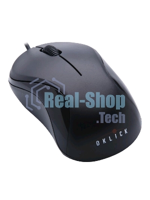 Мышь проводная Oklick 115S черный, 1200 dpi, USB, кнопки - 3