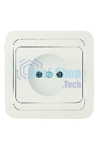 Розетка 1-м Makel СП Mimoza 16А IP20 без заземл. керам. бел./бел.