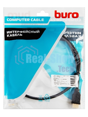Кабель аудио-видео Buro HDMI (m)/HDMI (m) 1м. черный (BHP-HDMI-2.1-1)