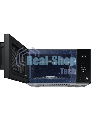 Микроволновая печь Samsung MG23T5018AK/BW черный, 23 л, 800 Вт, переключатели - сенсор