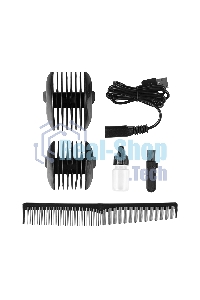 Набор для стрижки Galaxy Line GL 4165, черный, 3 Вт, время непрерывной работы до 1,5 ч, время зарядки около 2 часов, аккум. Li-Ion 3,7 В, емкость аккум. 600 мА*ч, лезвия из нержав. стали, ширина лезвия 40 мм, 2 насадки-расчески (3 и 6 мм, 9 и 12 мм), USB 