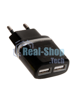 Сетевое зарядное устройство C12 Smart dual USB charger, черный