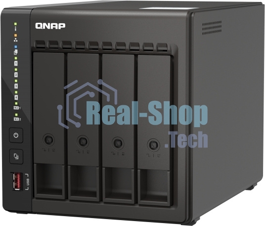 Сетевое хранилище SMB QNAP TS-453E-8G NAS, 4-tray w/o HDD. 2xHDMI-port. 4-core Celeron J6412 2-2.6 GHz, 8Gb DDR, 2x2.5Gb LAN, 2 x M.2 2280 PCIe Gen 3 x2, 2x USB 3.2 Gen 2 (10Gbps) Port, 2x USB 2.0 port