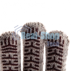 Перчатки трикотажные Сибртех усиленные, гелевое ПВХ-покрытие, 7 класс, бело-серый меланж