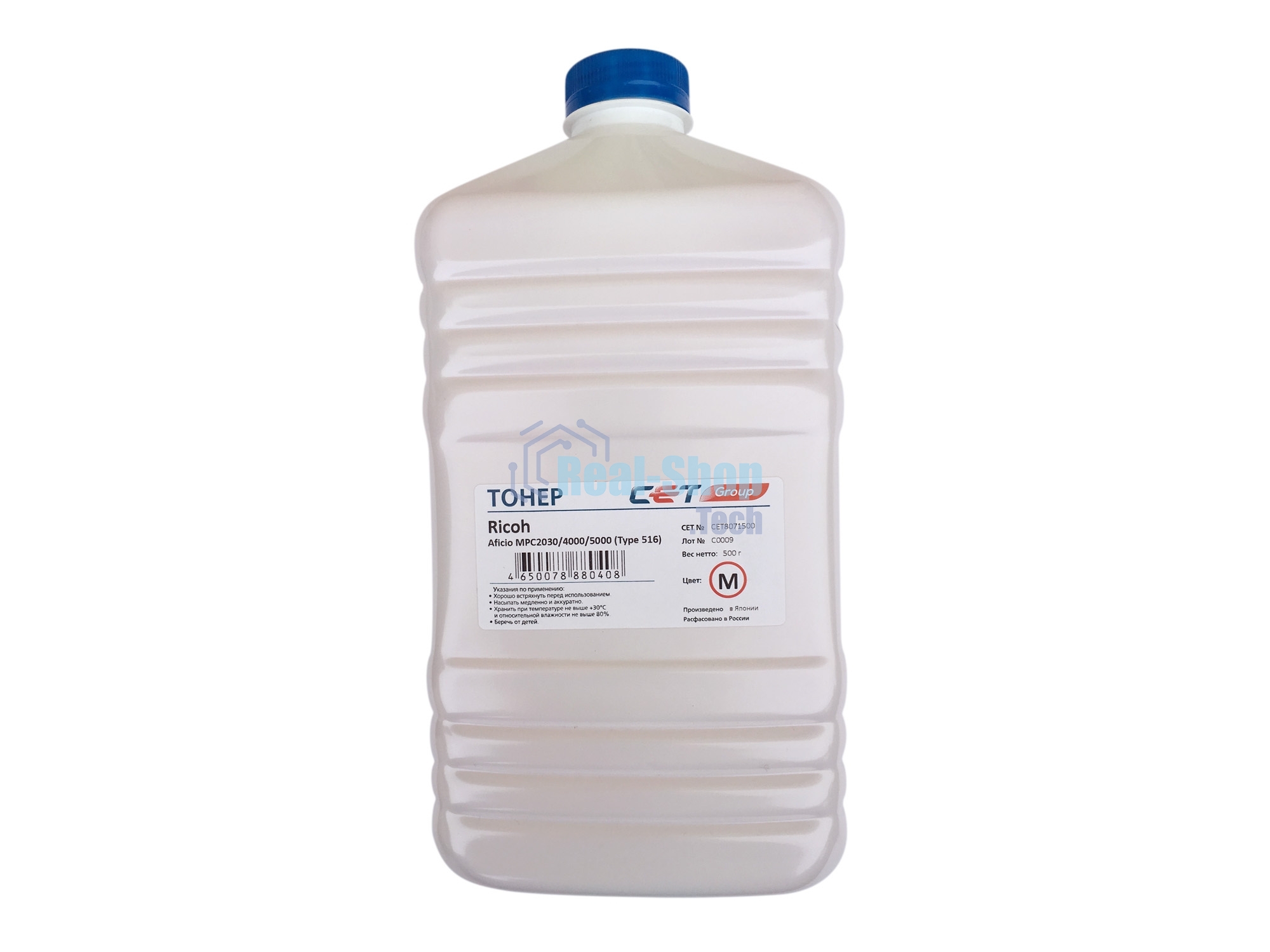 Тонер Cet Type 516 CET8071500 пурпурный бутылка 500гр. для принтера Ricoh Aficio MPC2030/4000/5000