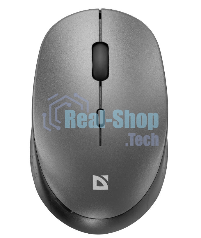 Мышь беспроводная Defender Auris MB-027 серый, 1600 dpi, радиоканал, USB, кнопки - 4