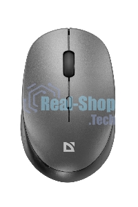 Мышь беспроводная Defender Auris MB-027 серый, 1600 dpi, радиоканал, USB, кнопки - 4