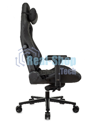 Кресло Knight Craft черный, экокожа, 120 кг, механизм качания