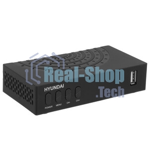 Приставка для цифрового ТВ Hyundai H-DVB440 черный, DVB-T2, DVB-T, DVB-C, HDMI, USB 2.0 x2
