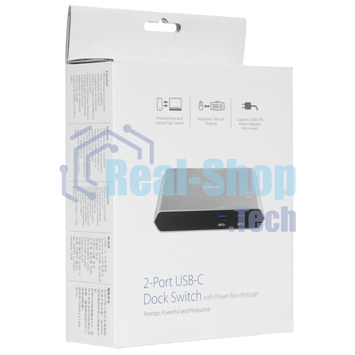 Переключатель ATEN 2-Port 4K DisplayPort USB-C KVM Dock Switch with Power Pass-through
