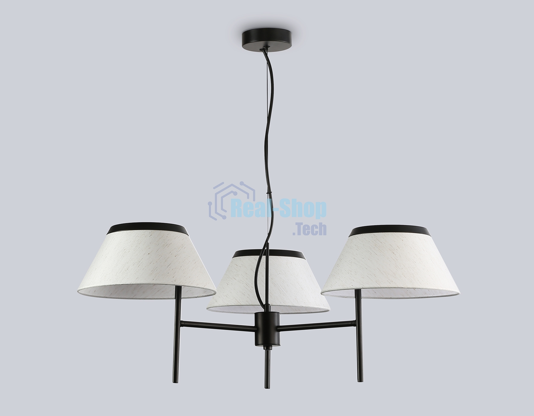 Светильник Ambrella light LH72451/3 BK/WH черный/белый Е14/3 max 40W D800*290-1080