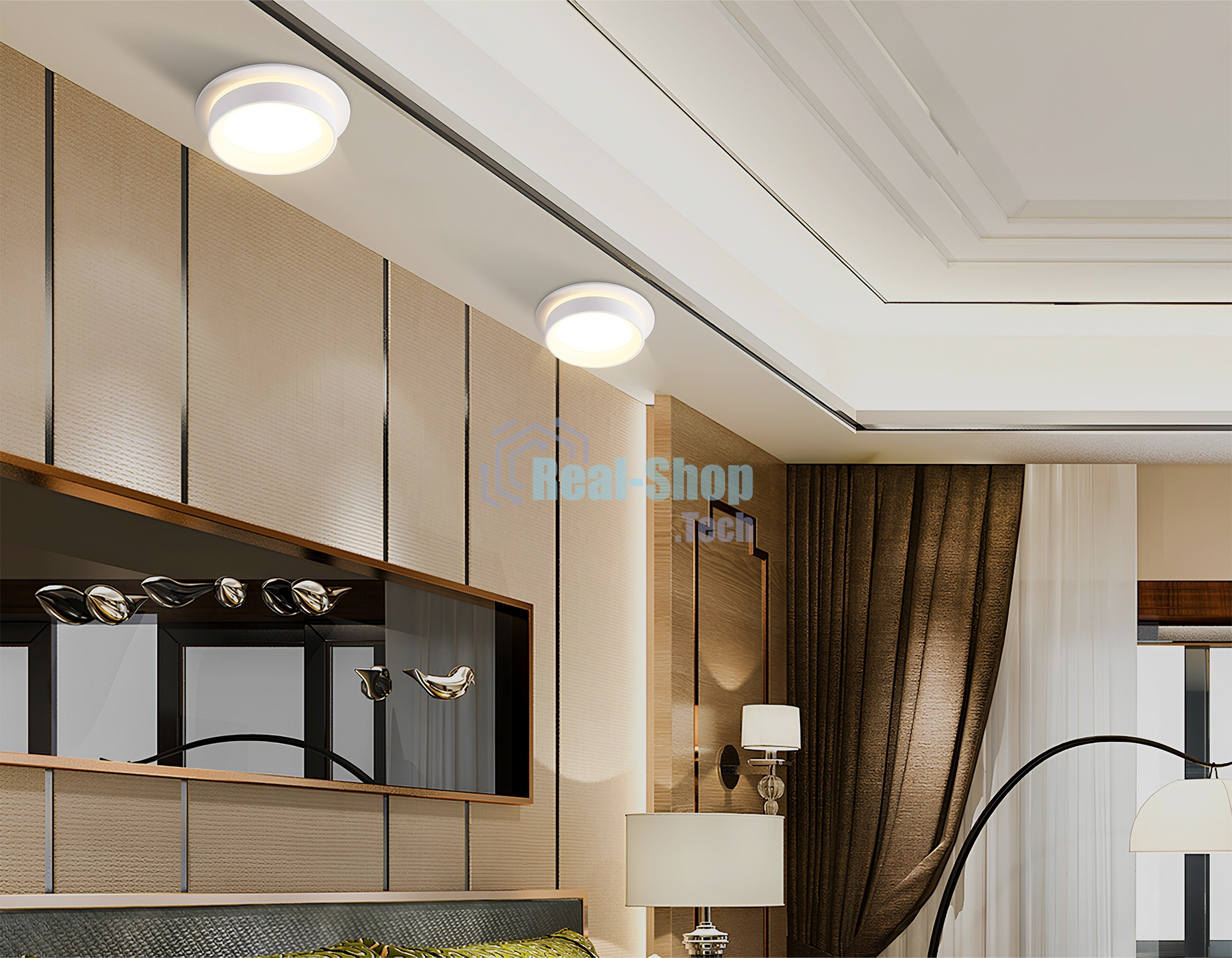 Светильник Ambrella light TN6707 WH белый IP44 GX53 max 15W D105*45