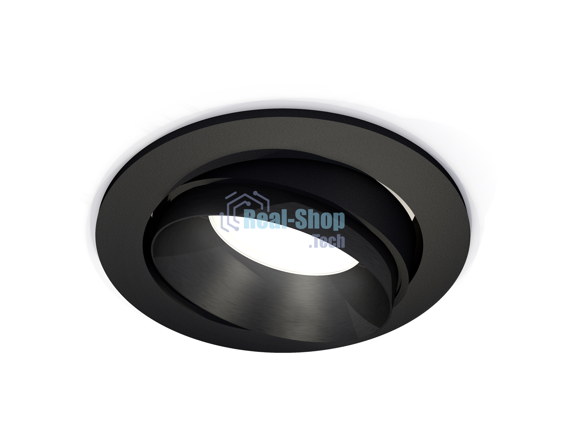 Комплект встраиваемого поворотного светильника Ambrella light XC7652021 SBK/PBK черный песок/черный полированный MR16 GU5.3 (C7652, N7031)