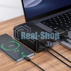 Внешний аккумулятор 30000mAh 2USB+1Type-C+1micro USB 2.0A Hoco J165B (Black)