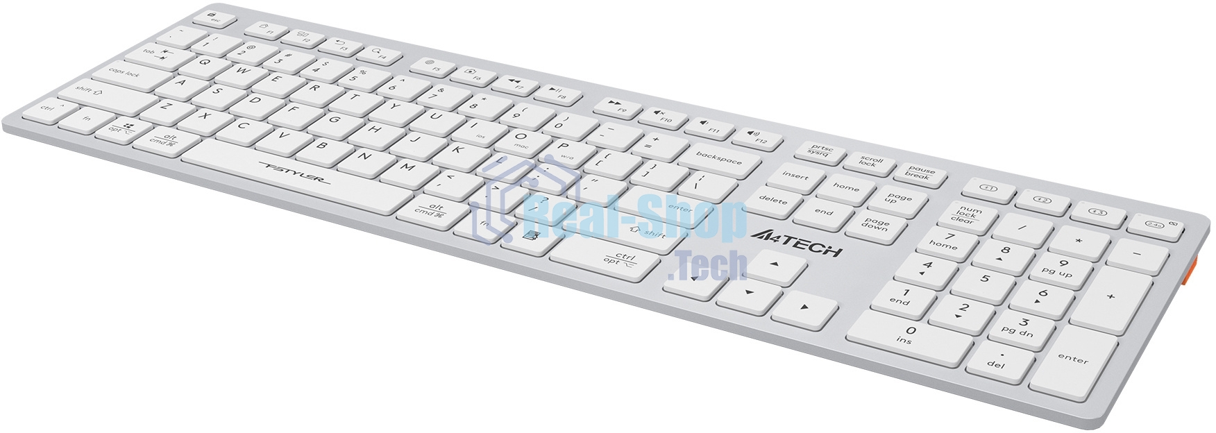 Клавиатура беспроводная A4Tech Fstyler FBX50C, USB, Bluetooth/Радиоканал, белый