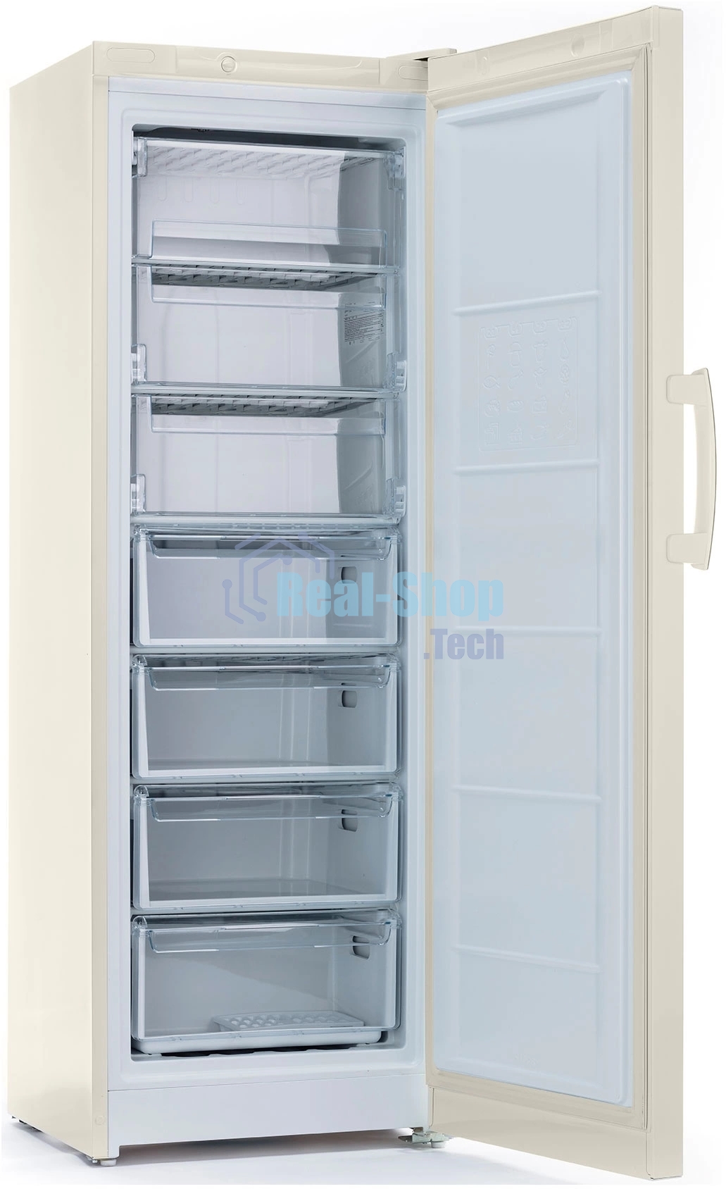 Морозильная камера Indesit DSZ 5175 E, бежевый, 261 л, 4 ящика