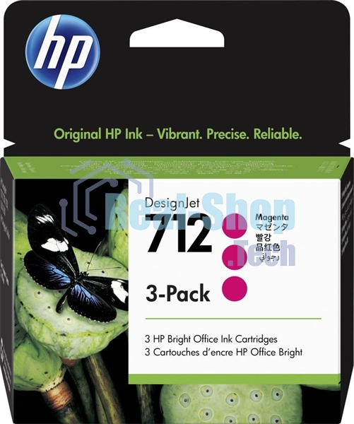 Картридж струйный HP 712 3ED78A пурпурный x3упак. (29мл) для HP DJ Т230/630