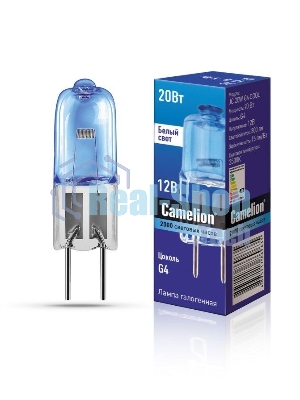 Лампа галогенная JC 20Вт 12В g4 COOL Camelion 11465