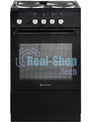 Плита электрическая De Luxe 5004.18э-011 черный, конфорок 4 шт, духовка 43 л, 50 см x 85 см x 50 см