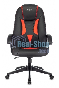 Кресло игровое Zombie 8 черный/красный, искусственная кожа, крестовина пластик