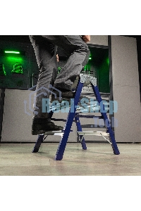 Стремянка двусторонняя Сибртех 3ст стальная