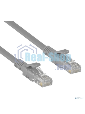 Патч-корд Exegate UTP-RJ45-RJ45-5e-CU-1,5M-GY, UTP, cat.5e, 1.5м, медь, серый