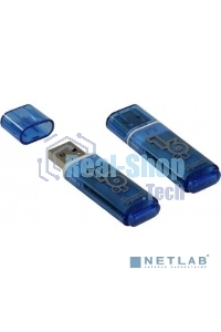 Флешка USB Smartbuy Glossy series Blue (SB16GbGS-B), 16Gb, USB 2.0, R/W 25/15, синий