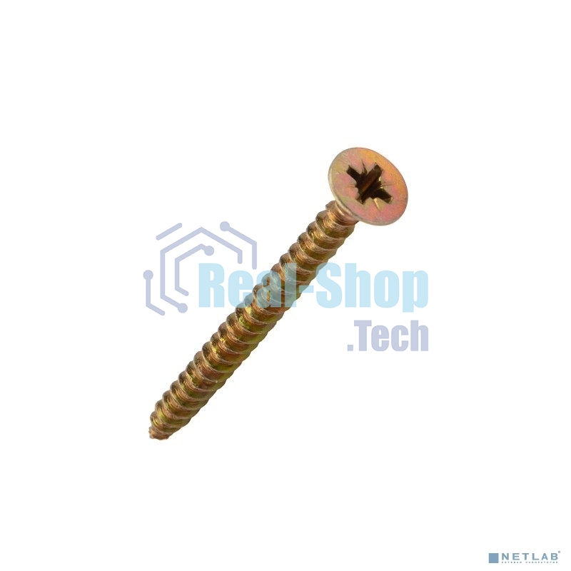 Саморез универсальный Kranz 5х60, желтый цинк, пакет (10шт.)