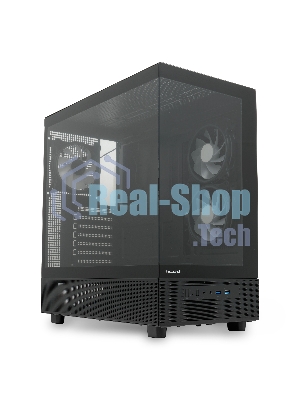Компьютерный корпус HSPD F710, Panoramic Mid Tower, черный, TG, 0.5 SPCC, 3x120мм ARGb E-ATX, ATX, mATX, mITX 185/395/270мм 2x2.5
