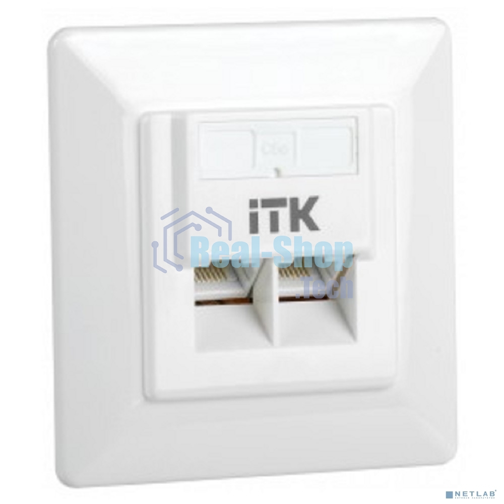 Внутренняя информационная розетка Itk CS2-1C5EU-2-1 RJ45 кат.5E UTP 2 порта