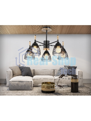 Светильник Ambrella light TR8015/5 BK черный E27*5 max 40W D600*385
