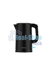 Чайник электрический Centek CT-0020 черный металл 1.7л, 2200W, бесшовная колба, двойные стенки