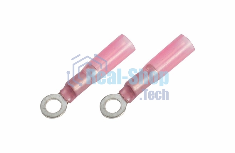 Наконечник кольцевой изолированный термоусаживаемый Rexant ø 4.3 мм 0.5-1.5 мм² (НКи-т 1.5-4/НКи-т1,25-4) красный