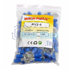 Наконечник кольцевой изолированный Rexant ø 6.5 мм 1.5-2.5 мм² (НКи 2.5-6/НКи2-6) синий